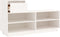 vidaXL - Schoenenkast - 110x34x61 - cm - massief - grenenhout - wit