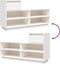 vidaXL - Schoenenkast - 110x34x61 - cm - massief - grenenhout - wit