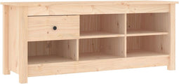vidaXL - Schoenenkast - 110x38x45,5 - cm - massief - grenenhout