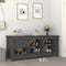 vidaXL - Schoenenkast - 110x38x45,5 - cm - massief - grenenhout - grijs