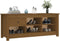 vidaXL - Schoenenkast - 110x38x45,5 - cm - massief - grenenhout - honingbruin