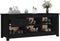 vidaXL - Schoenenkast - 110x38x45,5 - cm - massief - grenenhout - zwart