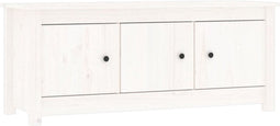 vidaXL - Schoenenkast - 110x38x45,5 - cm - massief - grenenhout - wit