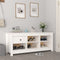 vidaXL - Schoenenkast - 110x38x45,5 - cm - massief - grenenhout - wit