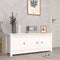 vidaXL - Schoenenkast - 110x38x45,5 - cm - massief - grenenhout - wit