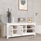 vidaXL - Schoenenkast - 110x38x45,5 - cm - massief - grenenhout - wit