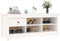 vidaXL - Schoenenkast - 110x38x45,5 - cm - massief - grenenhout - wit