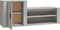 vidaXL - Schoenenkast - 130x35x54 - cm - bewerkt - hout - betongrijs
