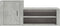 vidaXL - Schoenenkast - 130x35x54 - cm - bewerkt - hout - betongrijs