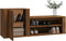vidaXL - Schoenenkast - 130x35x54 - cm - bewerkt - hout - bruin - eikenkleur