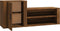 vidaXL - Schoenenkast - 130x35x54 - cm - bewerkt - hout - bruin - eikenkleur