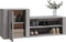 vidaXL - Schoenenkast - 130x35x54 - cm - bewerkt - hout - grijs - sonoma