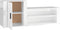vidaXL - Schoenenkast - 130x35x54 - cm - bewerkt - hout - hoogglans - wit
