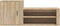 vidaXL - Schoenenkast - 130x35x54 - cm - bewerkt - hout - sonoma - eikenkleurig