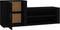 vidaXL - Schoenenkast - 130x35x54 - cm - bewerkt - hout - zwart