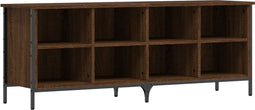 vidaXL - Schoenenkast - 131x35x50 - cm - bewerkt - hout - bruin - eikenkleur