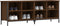 vidaXL - Schoenenkast - 131x35x50 - cm - bewerkt - hout - bruin - eikenkleur