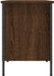 vidaXL - Schoenenkast - 131x35x50 - cm - bewerkt - hout - bruin - eikenkleur