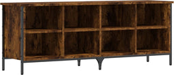 vidaXL - Schoenenkast - 131x35x50 - cm - bewerkt - hout - gerookt - eikenkleurig