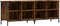 vidaXL - Schoenenkast - 131x35x50 - cm - bewerkt - hout - gerookt - eikenkleurig