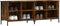 vidaXL - Schoenenkast - 131x35x50 - cm - bewerkt - hout - gerookt - eikenkleurig