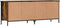 vidaXL - Schoenenkast - 131x35x50 - cm - bewerkt - hout - gerookt - eikenkleurig