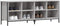 vidaXL - Schoenenkast - 131x35x50 - cm - bewerkt - hout - grijs - sonoma - eikenkleur