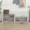 vidaXL - Schoenenkast - 150x35x45 - cm - bewerkt - hout - betongrijs