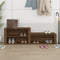 vidaXL - Schoenenkast - 150x35x45 - cm - bewerkt - hout - bruin - eikenkleur