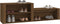 vidaXL - Schoenenkast - 150x35x45 - cm - bewerkt - hout - bruin - eikenkleur