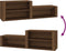 vidaXL - Schoenenkast - 150x35x45 - cm - bewerkt - hout - bruin - eikenkleur