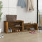 vidaXL - Schoenenkast - 150x35x45 - cm - bewerkt - hout - gerookt - eikenkleurig