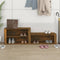vidaXL - Schoenenkast - 150x35x45 - cm - bewerkt - hout - gerookt - eikenkleurig