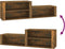 vidaXL - Schoenenkast - 150x35x45 - cm - bewerkt - hout - gerookt - eikenkleurig