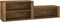 vidaXL - Schoenenkast - 150x35x45 - cm - bewerkt - hout - gerookt - eikenkleurig