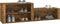 vidaXL - Schoenenkast - 150x35x45 - cm - bewerkt - hout - gerookt - eikenkleurig