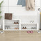 vidaXL - Schoenenkast - 150x35x45 - cm - bewerkt - hout - grijs - sonoma