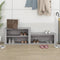 vidaXL - Schoenenkast - 150x35x45 - cm - bewerkt - hout - grijs - sonoma