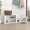 vidaXL - Schoenenkast - 150x35x45 - cm - bewerkt - hout - hoogglans - wit