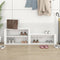 vidaXL - Schoenenkast - 150x35x45 - cm - bewerkt - hout - hoogglans - wit