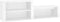 vidaXL - Schoenenkast - 150x35x45 - cm - bewerkt - hout - hoogglans - wit