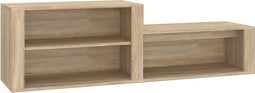 vidaXL - Schoenenkast - 150x35x45 - cm - bewerkt - hout - sonoma - eikenkleurig