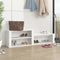 vidaXL - Schoenenkast - 150x35x45 - cm - bewerkt - hout - wit