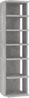 vidaXL - Schoenenkast - 27,5x27x102 - cm - bewerkt - hout - betongrijs