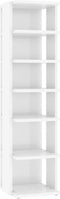 vidaXL - Schoenenkast - 27,5x27x102 - cm - bewerkt - hout - hoogglans - wit
