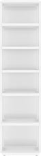 vidaXL - Schoenenkast - 27,5x27x102 - cm - bewerkt - hout - hoogglans - wit