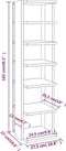vidaXL - Schoenenkast - 27,5x27x102 - cm - bewerkt - hout - sonoma - eikenkleurig