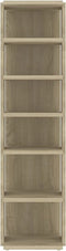 vidaXL - Schoenenkast - 27,5x27x102 - cm - bewerkt - hout - sonoma - eikenkleurig