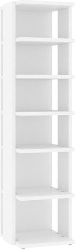 vidaXL - Schoenenkast - 27,5x27x102 - cm - bewerkt - hout - wit