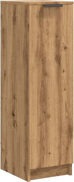 vidaXL - Schoenenkast - 29,5x35x100,5 - cm - bewerkt - hout - artisanaal - eiken